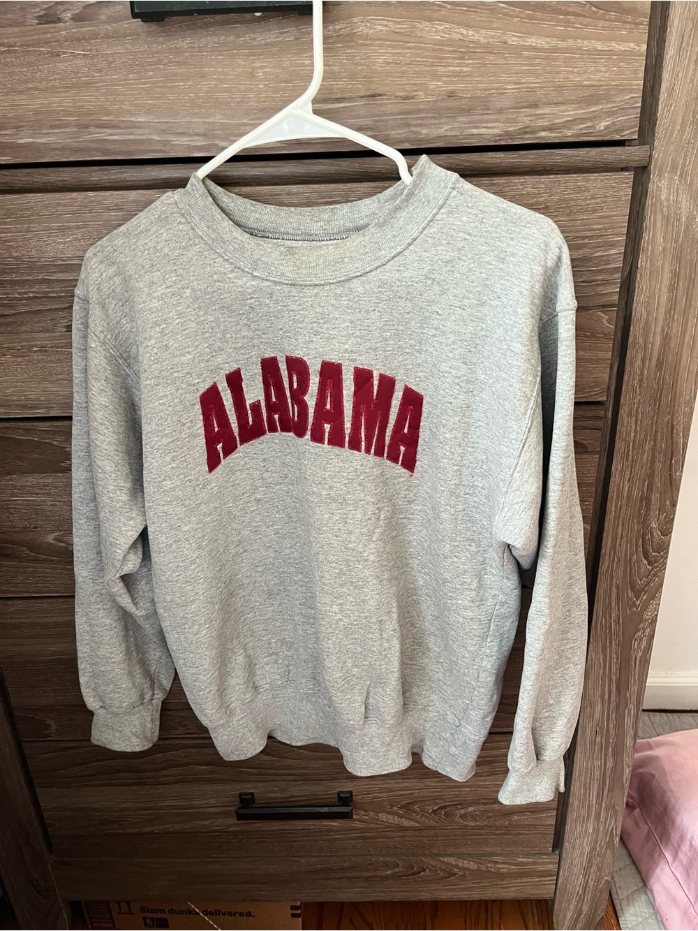 Alabama Grey Crewneck Sweatshirt with Crimson Logo